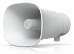 Ubiquiti UP-AI-Horn-Speaker-W 1-voie Blanc Avec fil (Ubiquiti All-weather PoE 120 dB horn speaker with advanced AI alert functionality and versatile wall corner and pole mounting options.)