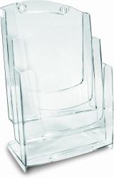 ARDA 70A43 Présentoir à livres 3 étagères Transparent (Brochureholder A4 3-rum)