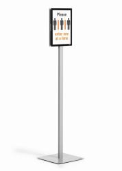Durable INFO STAND BASIC A4 1 ST 501257 [501257] Stand d'information Métal, Plastique Gris (Durable INFO STAND BASIC Floor Stand A4)