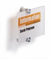Durable Crystal Sign Transparent (Durable CRYSTAL Door Sign 148x105mm)