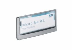 Durable 486037 support de panneau et stand d'information Plastique Graphite (Durable CLICK SIGN 149x52.5 mm)