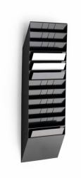 Durable FLEXIBOXX Présentoir à livres 12 étagères Noir (Durable FLEXIBOXX 12 A4 Landscape Black)