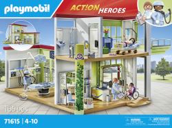 Playmobil Action Hôpital aménagé avec toit végétal (Playmobil Rescue 71615 Nowoczesny szpi)