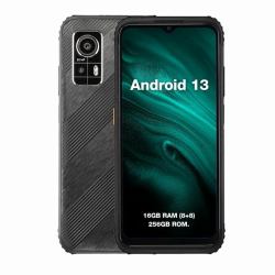 AGM H6 16,7 cm [6.56"] Double SIM hybride Android 13 4G USB Type-C 8 Go 256 Go 4900 mAh Noir (AGM H6 schwarz 8+8GB / 256GB Android)