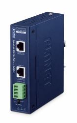 PLANET IP30 Industrial Single-Port 10Gbps 802.3bt PoE++ Splitter network splitter Power over Ethernet [PoE] Blue (IP30, Industrial Single-Port - 10Gbps 802.3bt PoE++ Splitter - - 12V,19 & 24V DC ou...