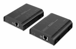 Digitus HDMI KVM IP Extender Set, 4K/60Hz (HDMI KVM IP EXTENDERSET 4K/60HZ - 120/200M ONE-TO-MANY CAT BLACK)