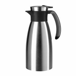 EMSA 508932 carafe, pichet et bouteille Noir, Acier inoxydable (Emsa Soft Grip Isolierkanne Quick Tip)