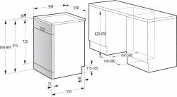 Gorenje GS620C10S Freestanding 14 place settings (Gorenje GS620C10S FritstÃ¥ende 14 kuver)