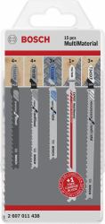 Bosch 2 607 011 438 Lame de scie sauteuse, à chantourner et sabre Lames de scie sauteuse Carbone 15 pièce[s] (Bosch Standard for Multi Material stik)