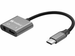 Sandberg USB-C Audio Adapter PD65W (USB-C Audio Adapter PD65W - Warranty: 72M)