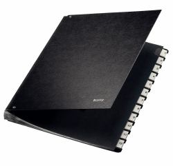 Leitz 58120095 intercalaire de classement Onglet avec index numérique Panneau dur Noir (Leitz Sorteringsmappe)