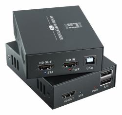 LevelOne HVE-8111 extension audio/video Émetteur et récepteur AV Noir 