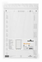 Durable 100302 étiquette non-adhésive 80 pièce[s] Blanc Rectangle (Durable Ticket Sheet Inserts 150x67mm [80])