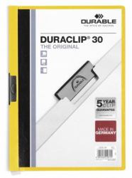 Durable Duraclip 30 protège documents PVC Transparent, Jaune (Durable DURACLIP 30 A4 Folder Yellow [25])