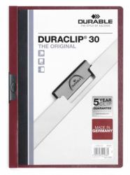 Durable Duraclip 30 protège documents PVC Bourgogne, Transparent (Durable DURACLIP 30 A4 Folder Dark Red [25])