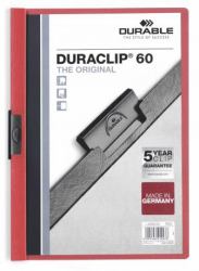 Durable Duraclip 60 protège documents PVC Rouge, Transparent (Durable DURACLIP 60 A4 Folder Red [25])