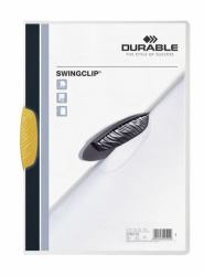 Durable Swingclip protège documents Polypropylène [PP] Jaune (Durable SWINGCLIP A4 Folder Yellow [25])