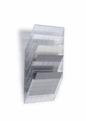 Durable FLEXIBOXX Présentoir à livres 6 étagères Transparent (Durable FLEXIBOXX 6 A4 Landscape Clear)