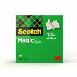 3M 7100024666 Adhésif de bureau 33 m (ScotchÂ® Magicâ¢ Tape 19 mm x 33 m 1 Roll/Pack)