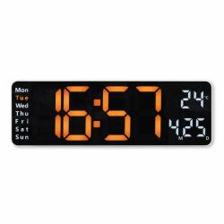 Hama Santa Cruz Horloge numérique Rectangle Noir (HAMA Digital Wall Clock Santa Cruz)