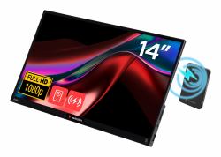 Verbatim Portable Touchscreen Monitor Light 14" Full HD 1080p & Wireless Power Supply (Verbatim Portable 14 Touch Monitor LIGHT)