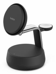 Belkin WIZ040MYCH mobile device charger Headphones, Smartphone Black, Chrome USB Wireless charging Fast charging Indoor (ULTRACHARGE PRO 25W QI2 3IN1 - MAGNETIC CHARGER CHARCOAL)