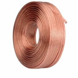 VALUE Câble pour hauts-parleurs, transparent, 100m 1,5mm² 