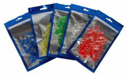 ALLNET ALL_LED_Set_5mm_500 LED Bleu, Vert, Rouge, Blanc, Jaune (Led Blue, Green, Red, White, - Yellow - Warranty: 12M)