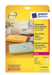Avery L4772-25 étiquette à imprimer Transparent 