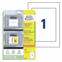 Avery 8003-5 étiquette à imprimer Gris clair, Blanc 