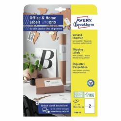 Avery 7168-10 étiquette auto-collante Rectangle Permanent Blanc 20 pièce[s] (Self-Adhesive Label Rectangle - Permanent White 20 Pc[S] - Warranty: 12M)