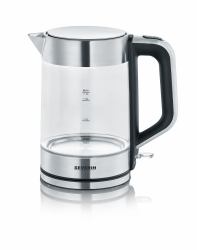Severin WK 3420 bouilloire 1,7 L 2200 W Noir, Acier inoxydable, Transparent (Severin WK 3420 elkedel 1,7 L 2200 W S)
