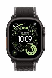 Apple MG9U4ZM/A smart wearable accessory Band Black Titanium, Polyester, Spandex, Nylon (*49MM BLACK/CHAR T/LOOP-M/L-BT FIN)