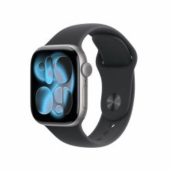 Apple Watch Series 11 OLED 42 mm Numérique 374 x 446 pixels Écran tactile 5G Gris Wifi GPS [satellite] (^*WATCH S11 CEL 42 SG ALU BLK SB M/L)
