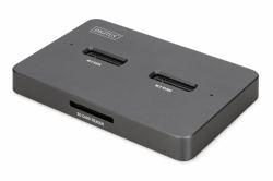 Digitus M.2 NVMe + M.2 SATA SSD docking station with SD Express card reader, USB-C™ (DUAL NVME+ SSD DOCKING STATION - SATA/NVME 2 IN 1)