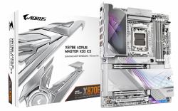 GIGABYTE X870E AORUS MASTER X3D ICE Carte Mère – Prend en charge les processeurs AMD Ryzen 9000, VRM numérique 18+2+2 phases, jusqu’à 9000 Hz DDR5 [OC], 2 x PCIe 5.0 + 3 x PCIe 4.0, Wi-Fi 7,...