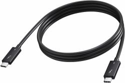 Vision TC 2MUSBCTB4/BL Thunderbolt cable 2 m 40 Gbit/s Black (2 m USB C cable - Thunderbolt 4 40 Gbps - supports 100w PD charging - USB C Thunderbolt 4 [m] to USB C Thunderbolt 4 [m] - outer diamet...