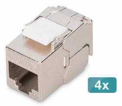 CAT 6A COMPACT KEYSTONEMODUL 4X - SHIELDED TOOL-FREE CONNECTION