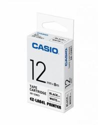 Casio XR-12WE1 ruban d'étiquette Noir sur blanc 