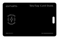 4smarts 541718 Traqueur GPS et localisateur Personnel Emplacement de la carte Noir (4smarts Location-Finder SkyTag Card Duos ReCharge black)