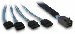 Inter-Tech SFF-8643 - 4x SATA/SAS 0.7 m 12 Gbit/s Blue (Kabel SFF 8643)
