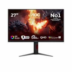 AOC G4 Q27G4ZD écran plat de PC 67,3 cm [26.5"] 2560 x 1440 pixels Quad HD QD-OLED Noir, Rouge 