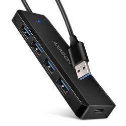 Axagon HUE-C1A hub & concentrateur USB 3.2 Gen 1 [3.1 Gen 1] Type-A 5000 Mbit/s Noir 