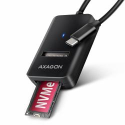 Axagon ADM2-CM Boîtier de disques de stockage Enceinte ssd Noir M.2 Alimenté par port USB 