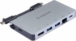 prokord UTC-C2UEFH-DEC station d'accueil USB 3.2 Gen 1 [3.1 Gen 1] Type-C Noir, Argent 