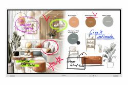 Samsung WM75FX tableau blanc interactif 190,5 cm [75"] 3840 x 2160 pixels Écran tactile Gris, Blanc HDMI (75" The Flip WMFX Interactive Display - 75" WMFX Interactive Display 450 cd/m2 12/7 Operat...