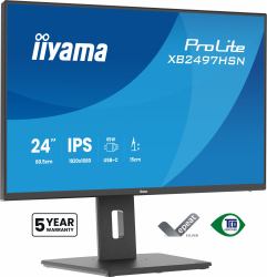 iiyama ProLite XB2497HSN-B1 écran plat de PC 60,5 cm [23.8"] 1920 x 1080 pixels Full HD LED Noir (24" XB2497HSN-B1 Monitor - 24" Black IPS LCD Monitor 100hz 1ms)