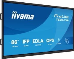 iiyama TE8615A-B2AG Écran d'affichage dynamique En forme de kiosk 2,17 m [85.6"] Wifi 550 cd/m² 4K Ultra HD Noir Écran tactile Intégré dans le processeur Android 24/7 (iiyama TE8615A-B2AG Sign...