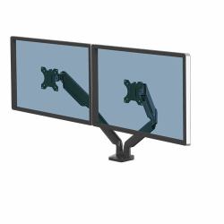 Fellowes Platinum Series Dual Monitor Arm - Monitor Mount for Two 8KG 40 Inch Screens - Adjustable Dual Monitor Desk Mount - Tilt 45° Pan 180° Swivel 360° Rotation 360°, VESA 75 x 75/100 x 100 ...