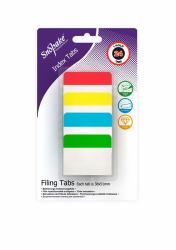 Snopake Filing Index Tabs Assorted - 24 tabs- 12 B/Cards